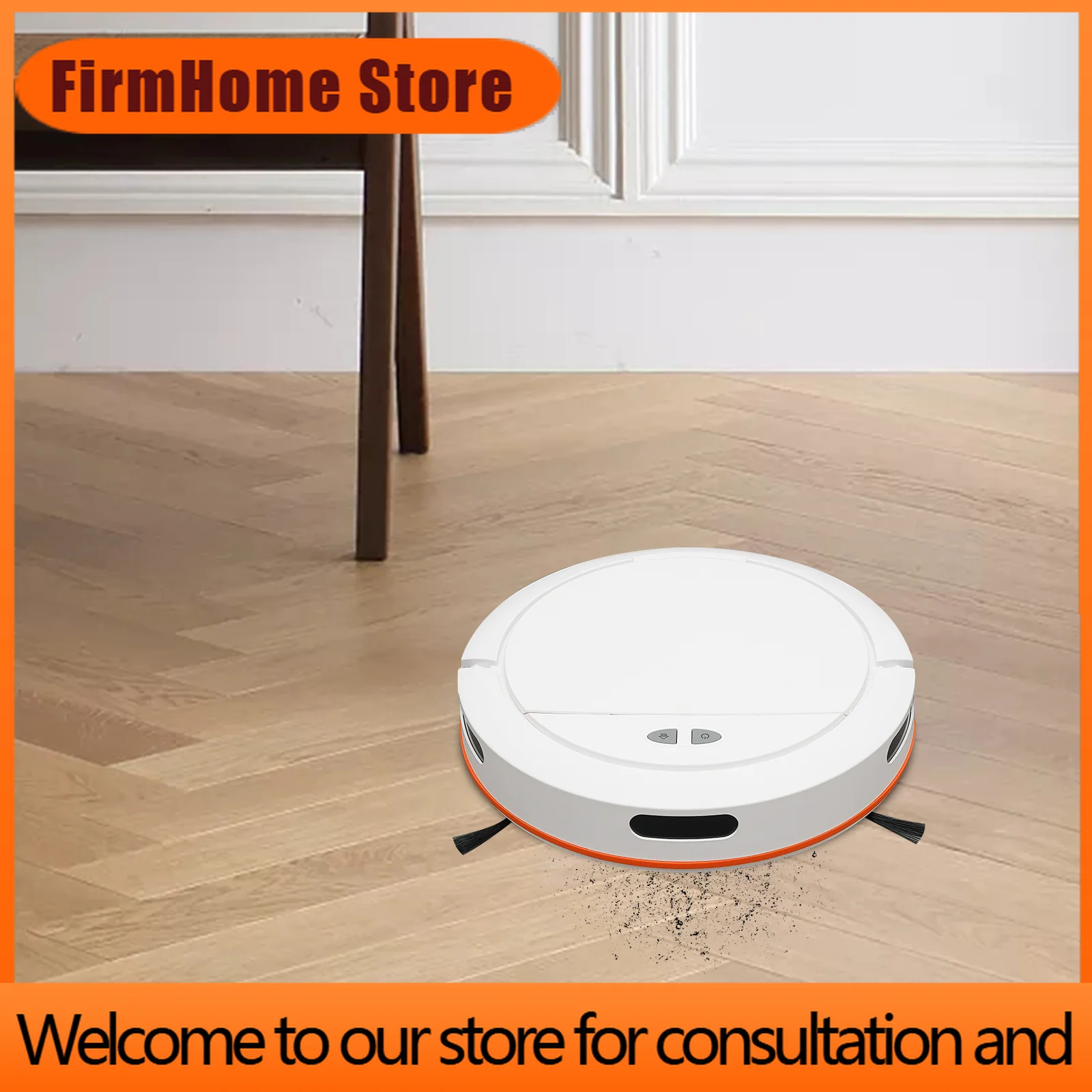 FirmHome Store3000PA Smart Robot Vacuum Cleaner Sweeping Machine, 3-in-1 Sweeping Machine, Cordless Sweeping Machine Carpet Swee
