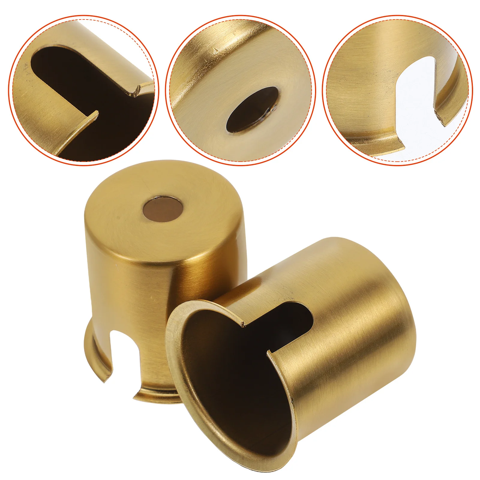 

2Pcs Table Lamp Socket Cups Copper Plated Pull Chain Holder Covers E27 Lighting Accessories Vintage Modern Wall Ceiling Fixture