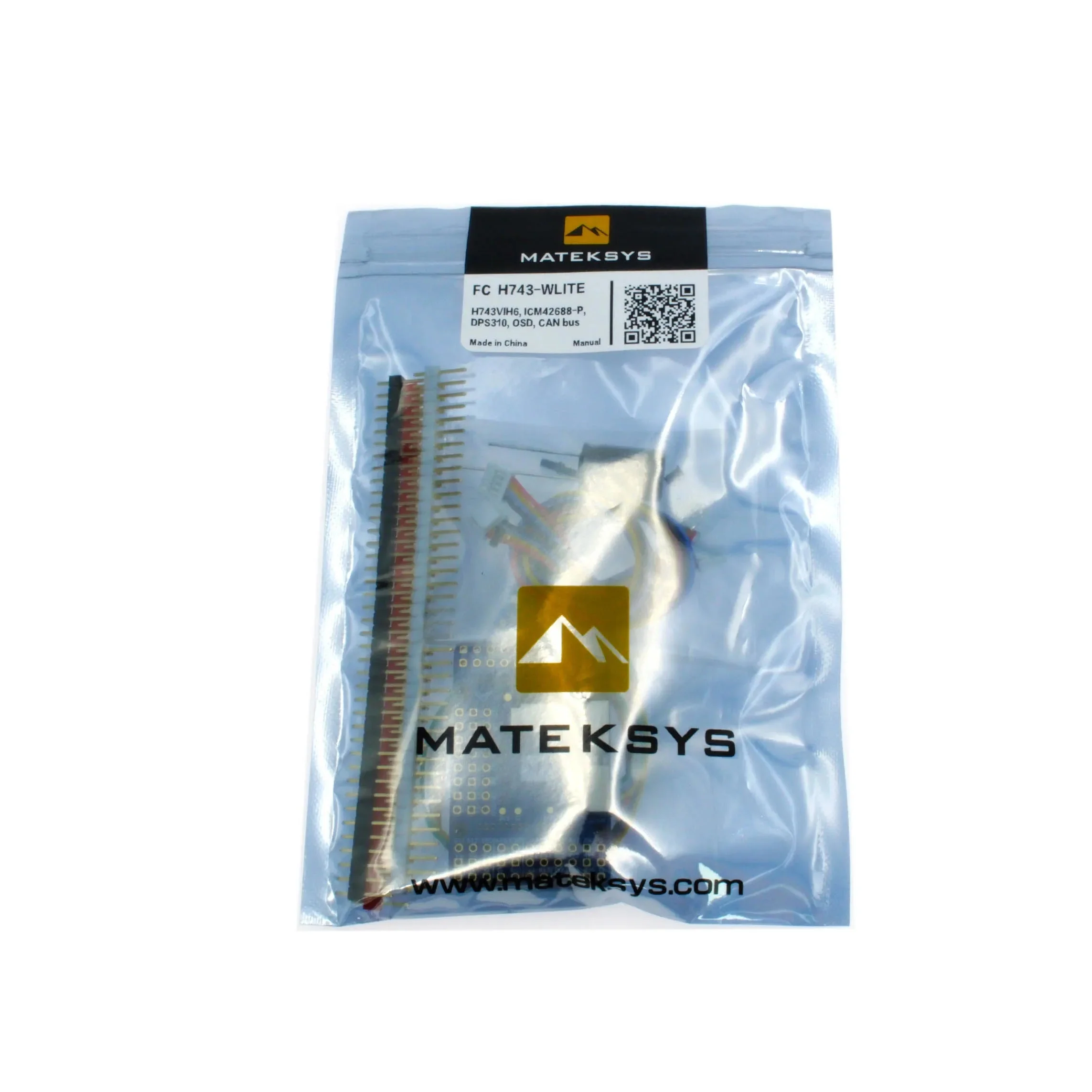 MATEK MATEKSYS H743-WLITE Flight Controller Built-in STM32H743VIH6 OSD Blackbox 2-6S LiPo Buzzer For FPV Fixed Wing Drone