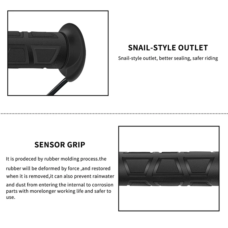 الحصري للدراجات النارية اليد ساخنة القبضات ATV تدفئة مصبوب القبضات الأسود النتريل المطاط قابل للتعديل درجة الحرارة ساخنة قبضة مقبض