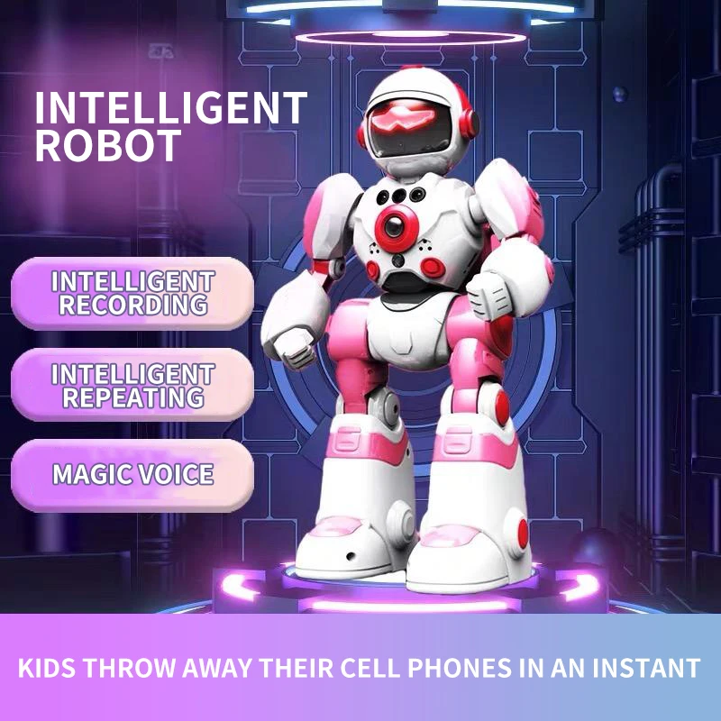 

AI Remote Control Intelligent Voice Robot Programming Gesture Robot Music Dance Enlightenment Space Warrior Robot Model Toy
