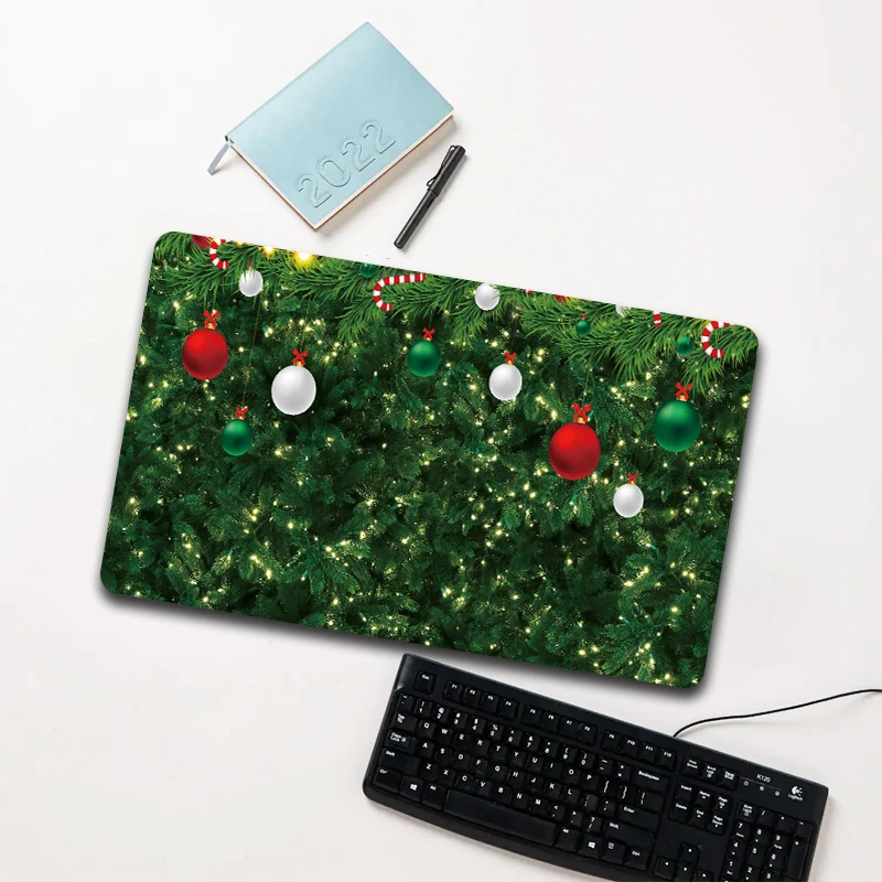 

Christmas Tree Decor Mouse Pad Large Non-slip Waterproof Desk Mat for Laptop Office
