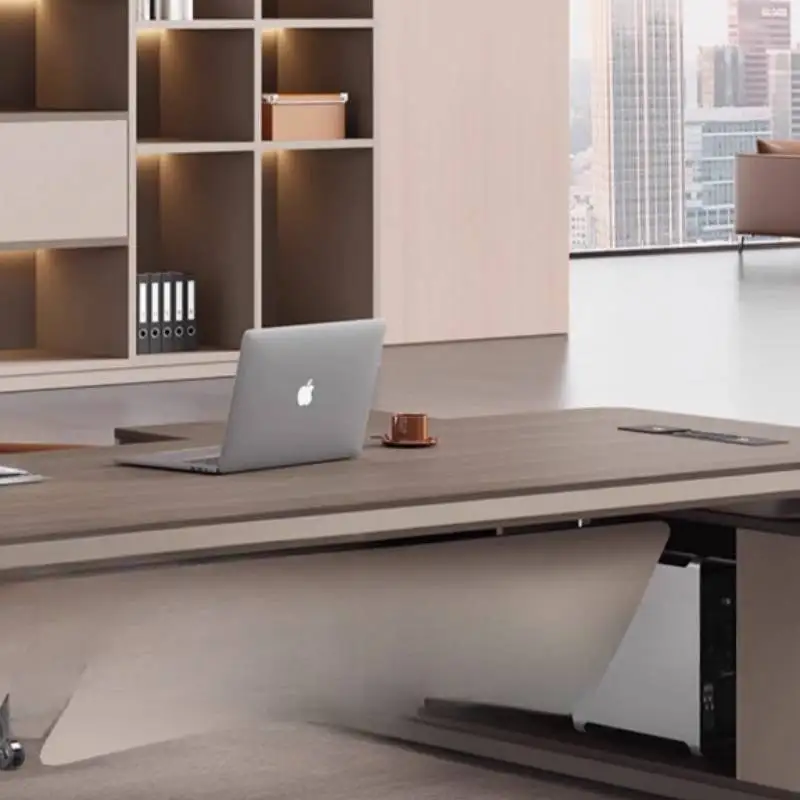 مكتب تنفيذي خشبي قوي حديث فاخر كبير قابل للتعديل مكتب كمبيوتر قائم للدراسة طاولة محطة عمل Scrivania