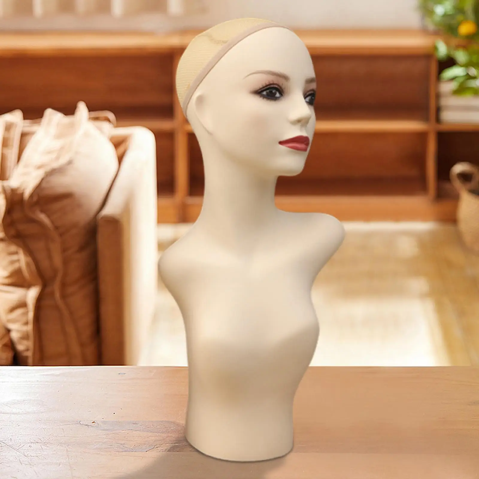 Female Mannequin Head Multipurpose Hat Display Rack Wig Display Model for Glasses Scarf Hairpieces Wig Making Styling Hats