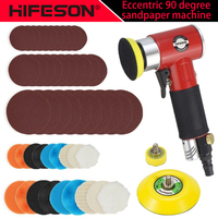 Eccentric 90° Sander Polishing Grinder Machine Air Tools Pneumatic Powered Polisher Set For Car Metal Wood Polishing