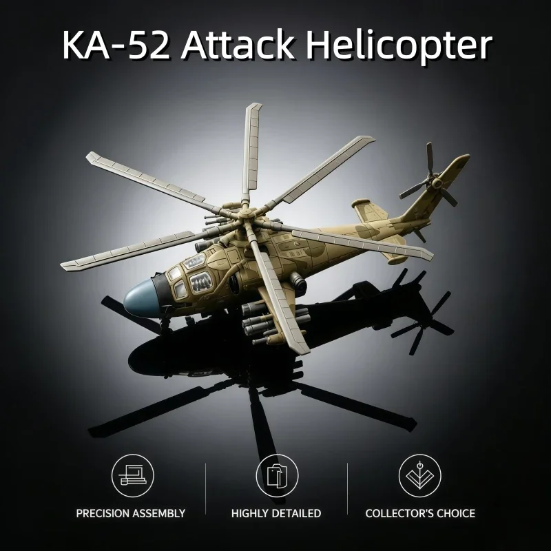1/72 Kreative Militärserie Alligator KA-52 Angriffshubschrauber Bausteinmodell DIY Zusammenbaubare Bausteine Spielzeug für Weihnachtsgeschenke – Detail 8