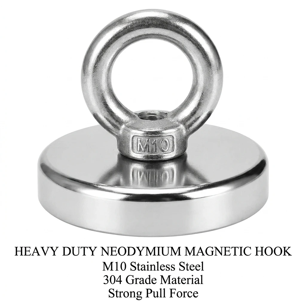 N52 Heavy-Duty Rare Earth Eyebolt Super Strong Suction Countersunk Hole Metal Helper for Salvage Aid