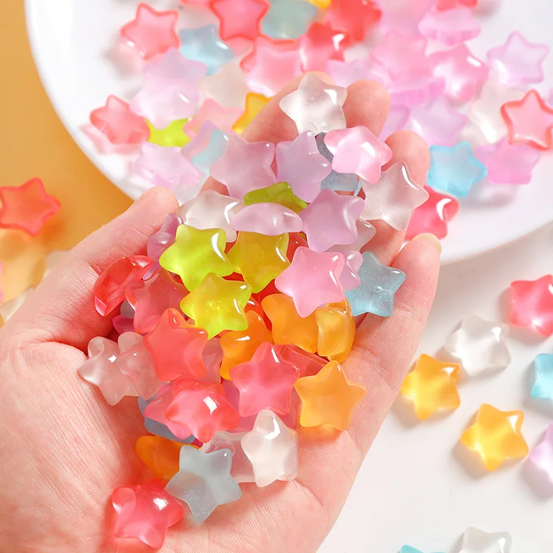 10Pcs Luminous Star Shoe Charms Easy Install Fun DIY Hole Shoes Buckles Accessories Clogs Pins Decor Woman Christmas Party Gift