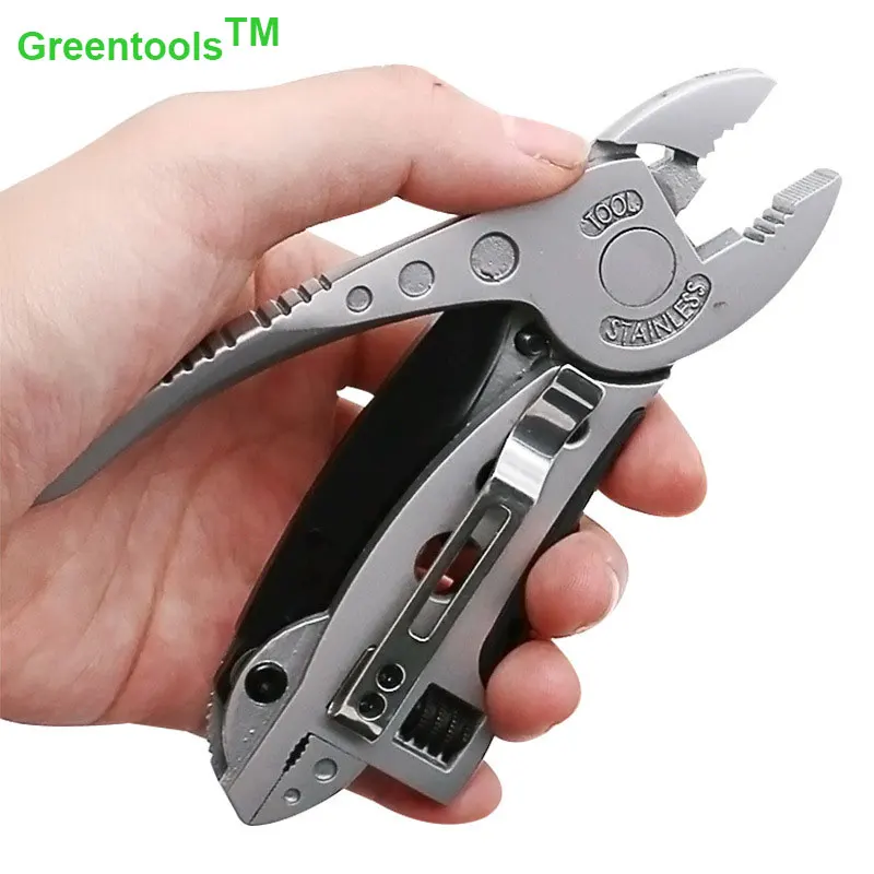 Multitool Pliers Pocket Knife Screwdriver Set Adjustable Wrench Jaw Spanner Mini Portable Outdoor Camping Pliers Survival Tool