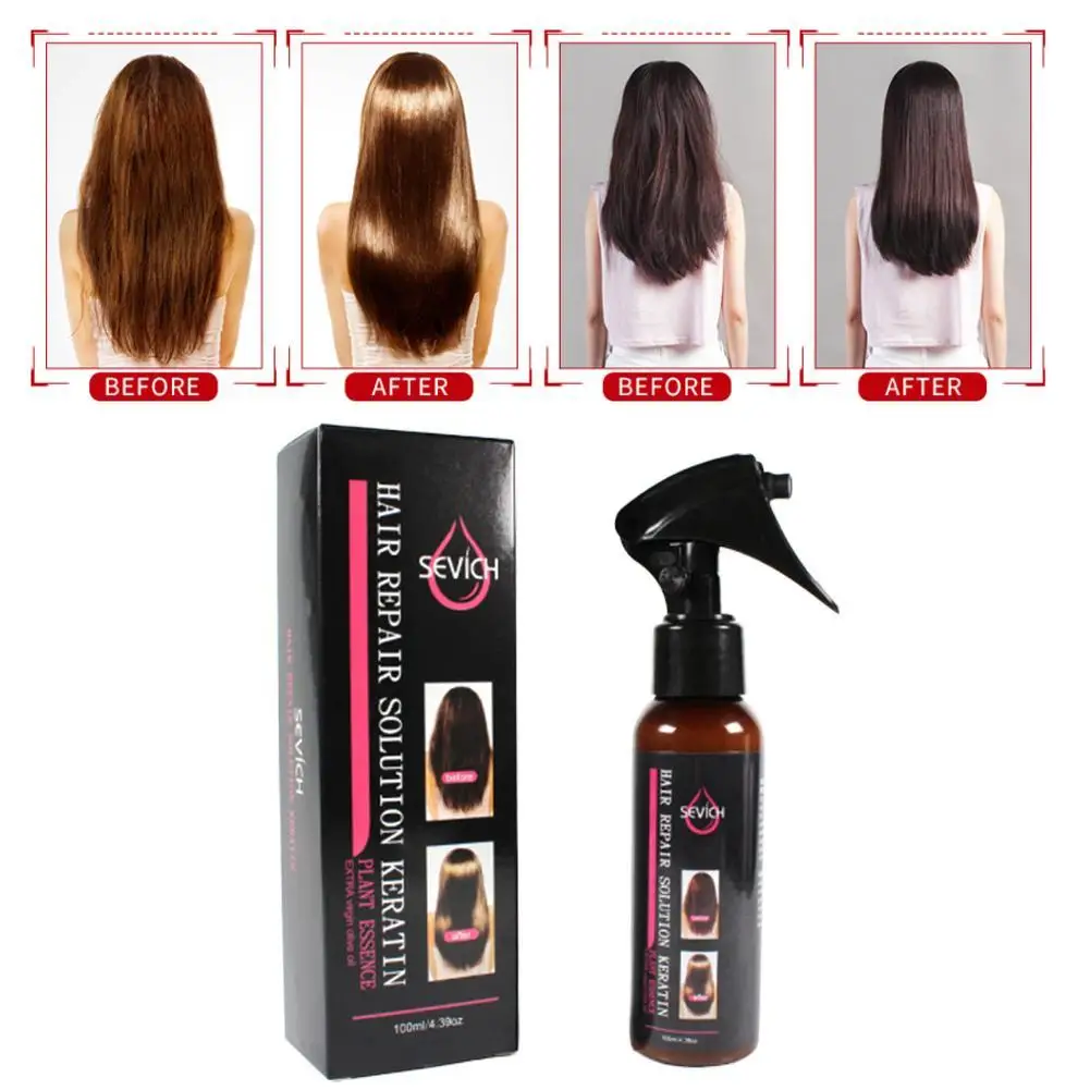 100ml Hair Care Smoothing Spray To Repair Dyeing Ironing Hair Essential Oil Care Silk Smooth Shine Makes Prevents Damage Frizz