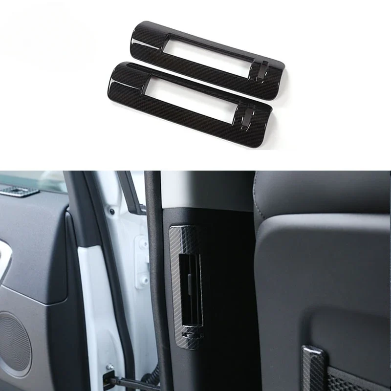 2 PCS ABS Carbon Fiber colorB-pillar air outlet Cover Car Accessories For Land Rover Discovery Sport 2015-2019 Car Styling