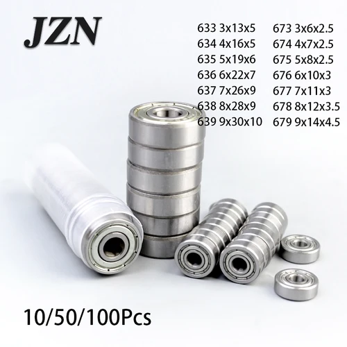 Imagen 2 del producto 10/50/100 Uds rodamiento de acero al carbono 8x24x8 9x26x8 3x7x3 4x9x4 5x11x5 6x13x5 7x14x5 8x16x5 9x17x5 3x8x4 4x11x4 5x13x4 6x15x5 ABEC-5