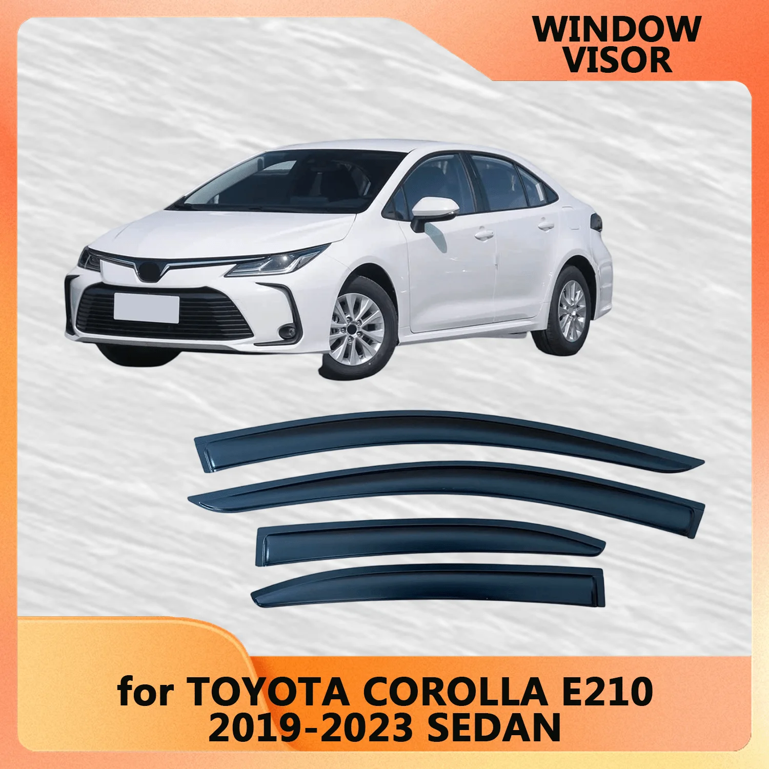 

Window Visor for TOYOTA COROLLA E210 2019 2020 2021 2022 2023 SEDAN Weathershied Door Visor Wind Sun Rain Guards Side