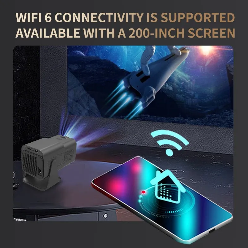 Projetor de alta definição F600 portátil Home H713 Projetor inteligente 4K