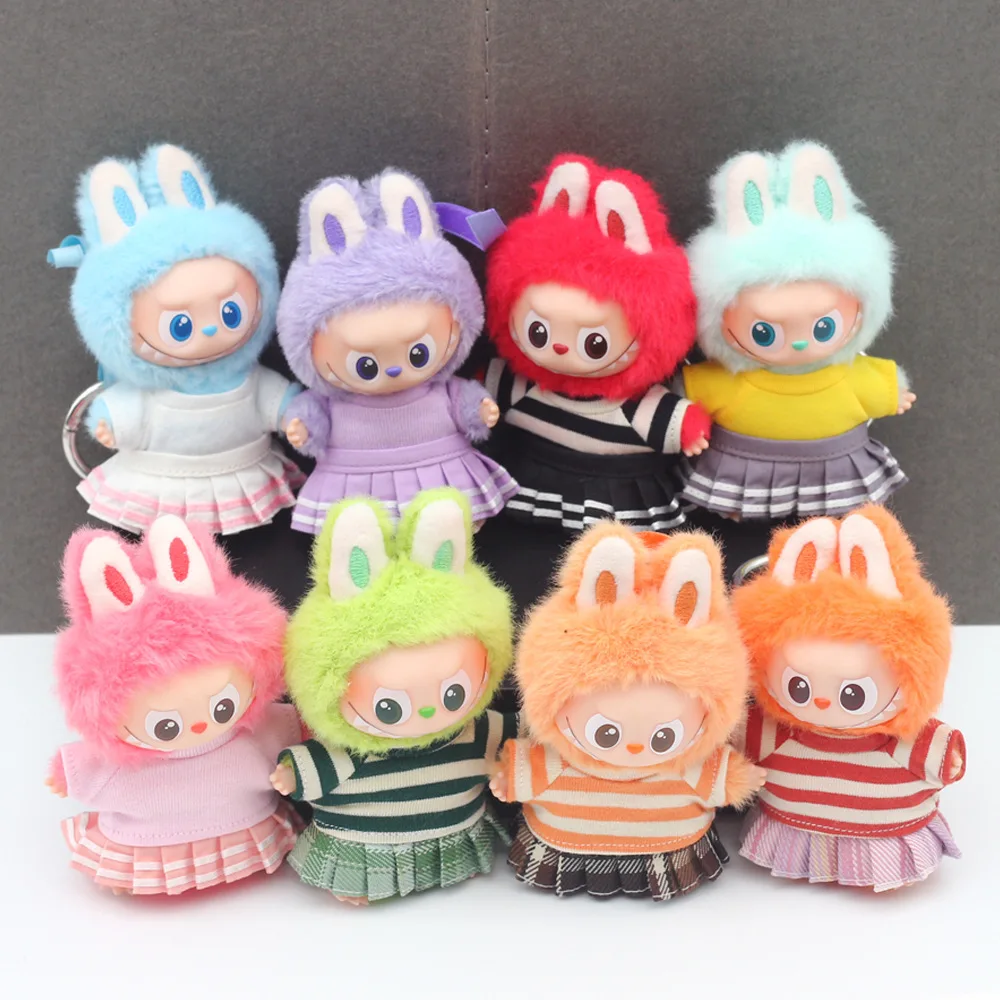 

Doll Clothes For Labubu Stylish Striped Colorful T-Shirts –10cm Mini Size Casual Comfortable Outfits For 4th Gen 4.0 Doll