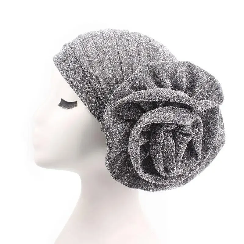 

New Women's Hijabs Hats Indian Turban Elastic Head Cap Cancer Chemo Hat Ladies Flower Hair Accessories Muslim Scarf Cap Headwear