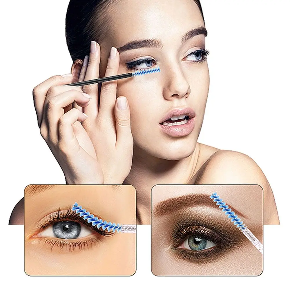 100 Pcs Portable Straight Head Lashes Extension Tool Mascara Brushes Eyelash Brush Eyebrow Brush Makeup Brushes