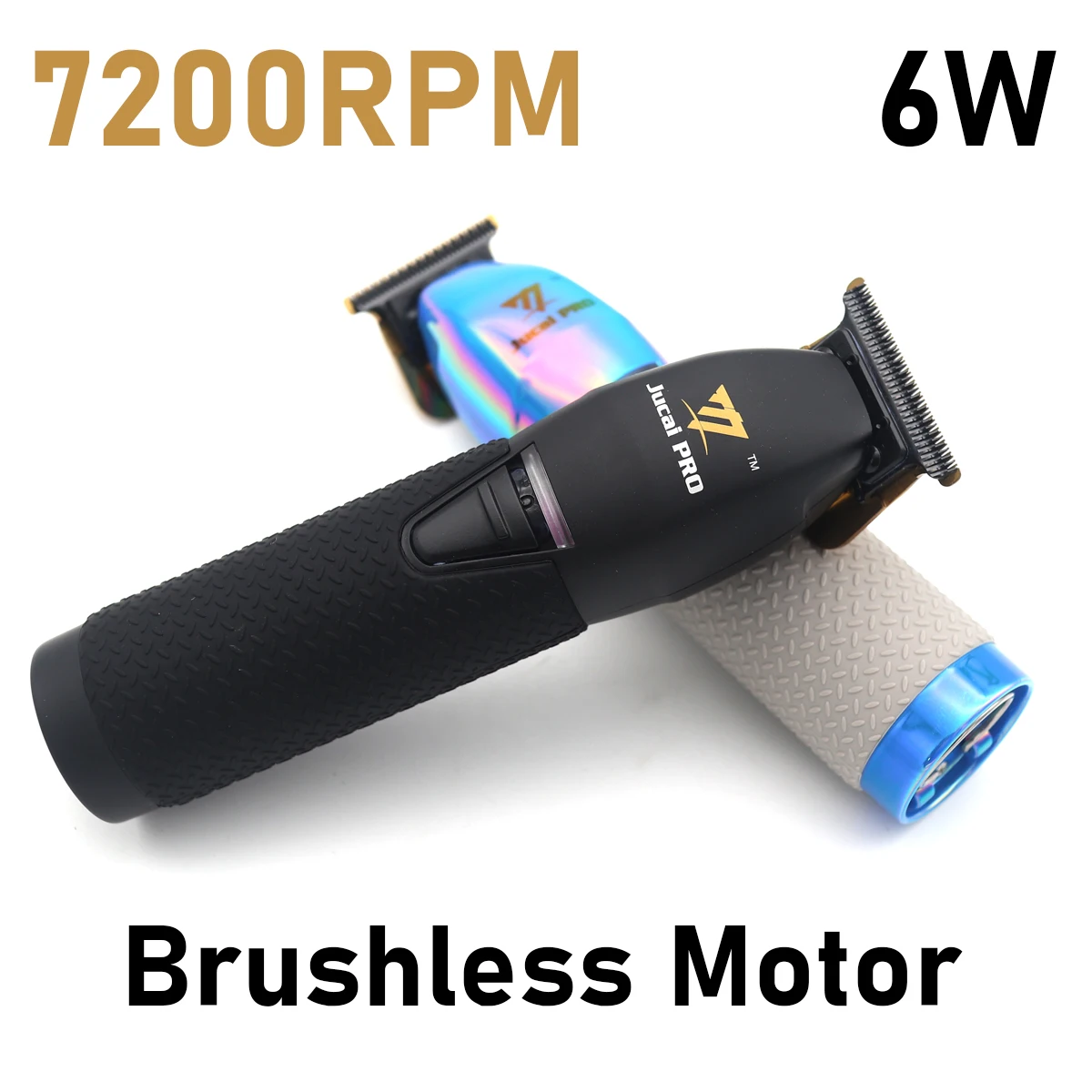 Jucai PRO F7878 Hair Trimmer for Men Brushless Motor Zero Gapped Low Noise Cordless Professional Hair Clipper Finishing Machine