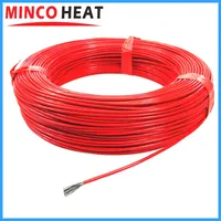 MINCO HEAT 100m 36K 48K Carbon Fiber/Silicone Rubber Fluoropolymer Warm Floor Cable Fiber  Electric Heating Floor Cable