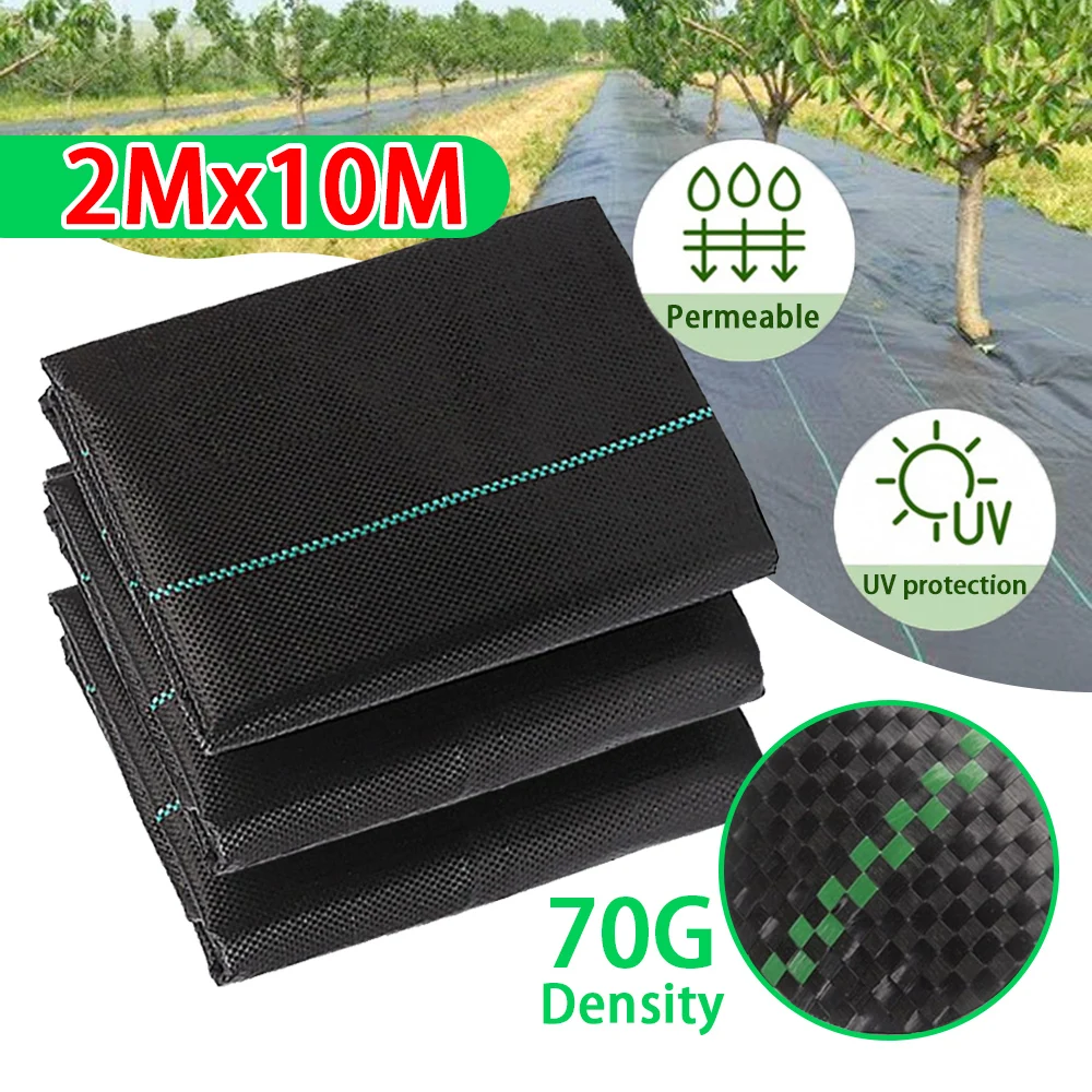 10M Agricultural Anti Grass Cloth PP Garden Weed Barrier Fabric Permeable Anti-Weed Mesh Geotextile Greenhouse Weeding Mat