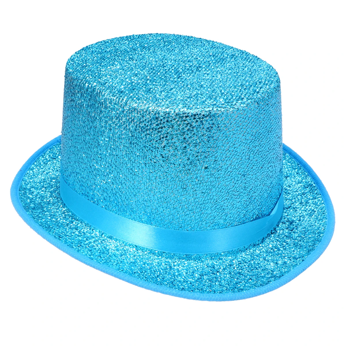 

Glitter Top Hat Party Cosplay Magician Performance Costume Accessory Decorative Breathable Soft Hat For Halloween Event Yellow