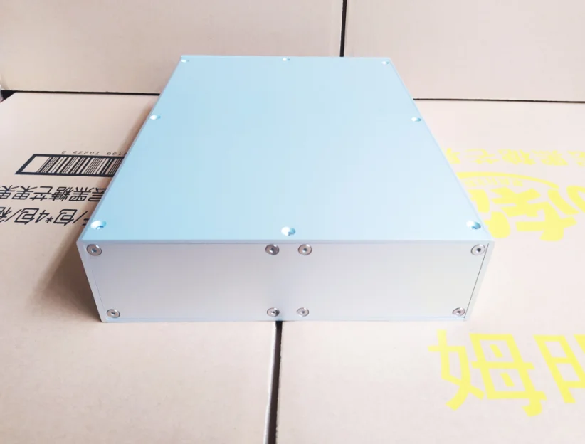 전체 알루미늄 더블 vu 미터 앰프 DIY 섀시 오디오 앰프 인클로저 (노브 포함) 250*70*358mm vu 미터는 포함되지 않음