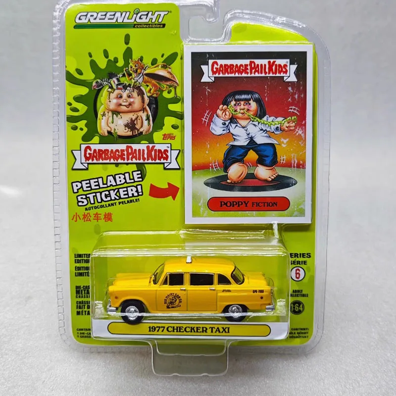 

Литой под давлением Greenlight 1:64 1977 клетчатый такси, имитация модели автомобиля из сплава, статическая коллекция, украшенные праздничные игрушки, сувенирный подарок