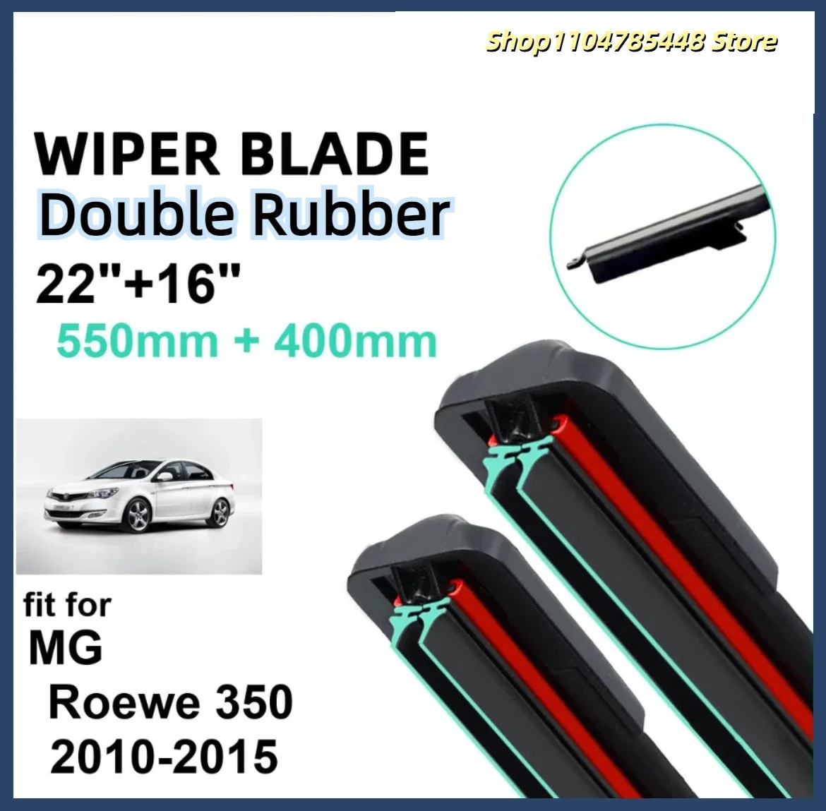 

Car Wiper for MG Roewe 350 2010-2015 22" + 16" Front Rear Wiper Blades Brushes Cutter Accessories 2010 2011 2012 2013 2014 2015