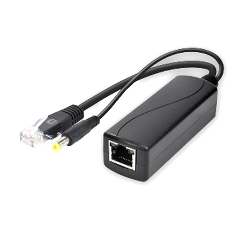 Gigabit Mini Poe Splitter 10/100/1000Mbps POE Splitter DC Output 12V Power Over Ethernet IEEE 802.3Af For IP Came