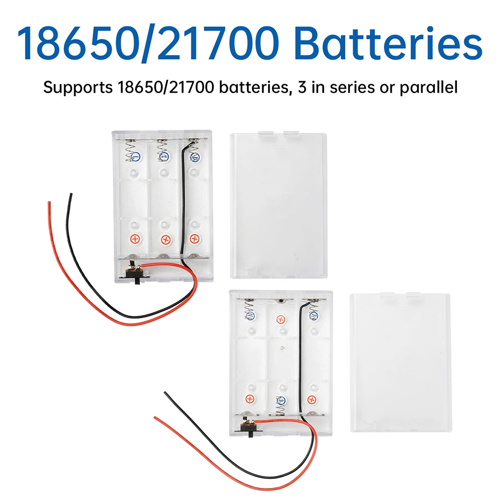 Custodia per batterie AA Scatola per batterie AA 3 scatole per batterie in serie parallela 21700 18650 Scatola per batterie Nessun cavo di saldatura Scatola di alimentazione per fari ﻿