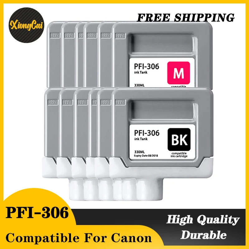 NEW PFI-306 330ML Compatible Ink Cartridge With Full Ink For Canon iPF8300 iPF8300S iPF8400 iPF8400S iPF9400 iPF9410i Printer