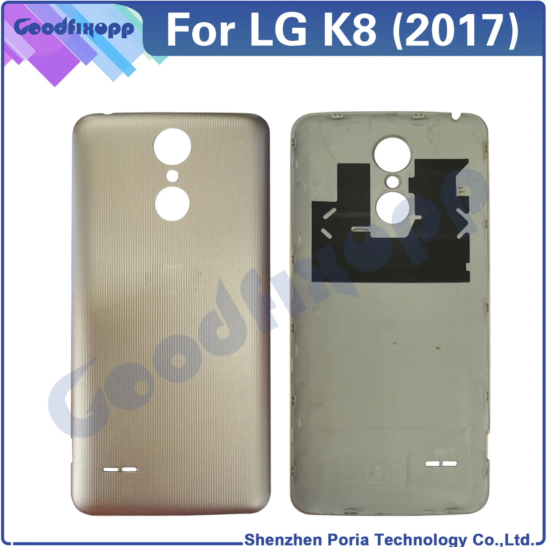 For LG K8 2017 X300 M200 US215 X240 LGM-K120L LGM-K120S Back Battery Cover Door Housing Case Rear Cover Repair Parts Replacement