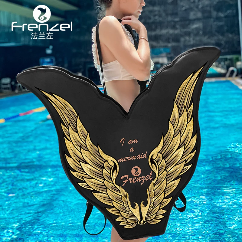 Foldable Mermaid Monofin Bag Free Diving Fins Backpack Mermaid Fishtail Shoulder Bag Mahina Mermaid Flipper Carrying Bag