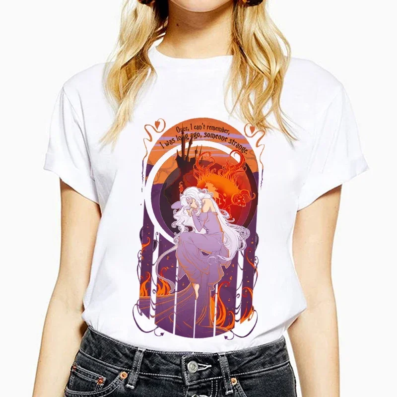 The Last Unicorn aesthetics T-shirt Women White Casual Harajuku T-shirt femme Short Sleeve T-shirt Female short-sleeved T shirt