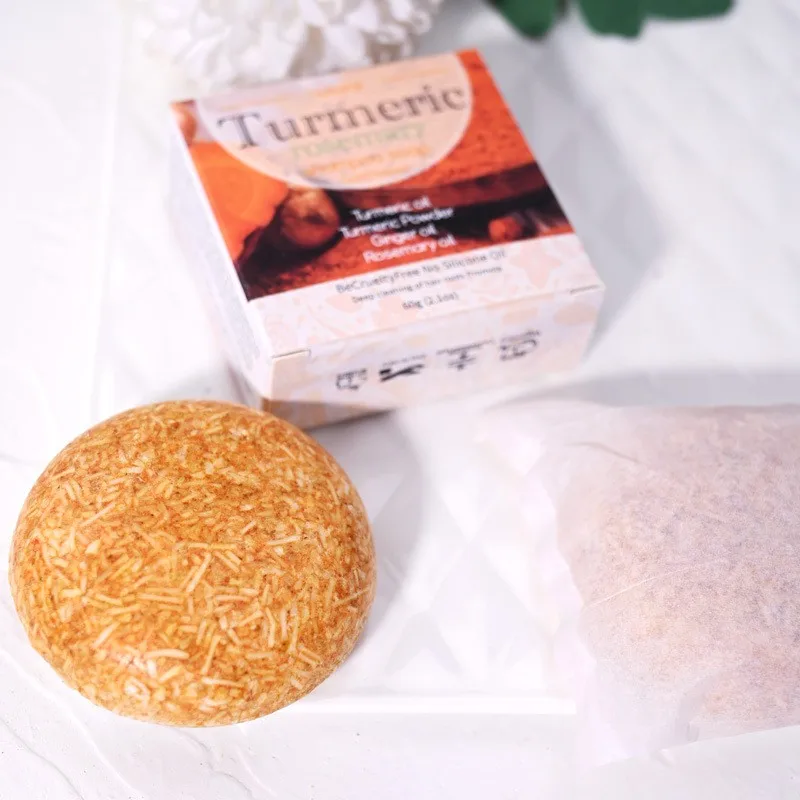 60 جرام صابون شامبو الكركم العضوي اليدوية الطبيعية الصلبة نباتي بلسم بار بالجملة #3