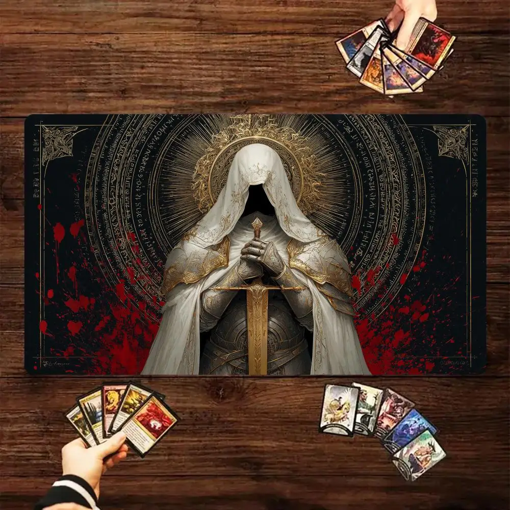 

Mysterious Faceless Knight Magic Card Battle Mat MTG Playmat Anti-slip Base 35X60CM gathering gaming mats Board Game Mat for TCG