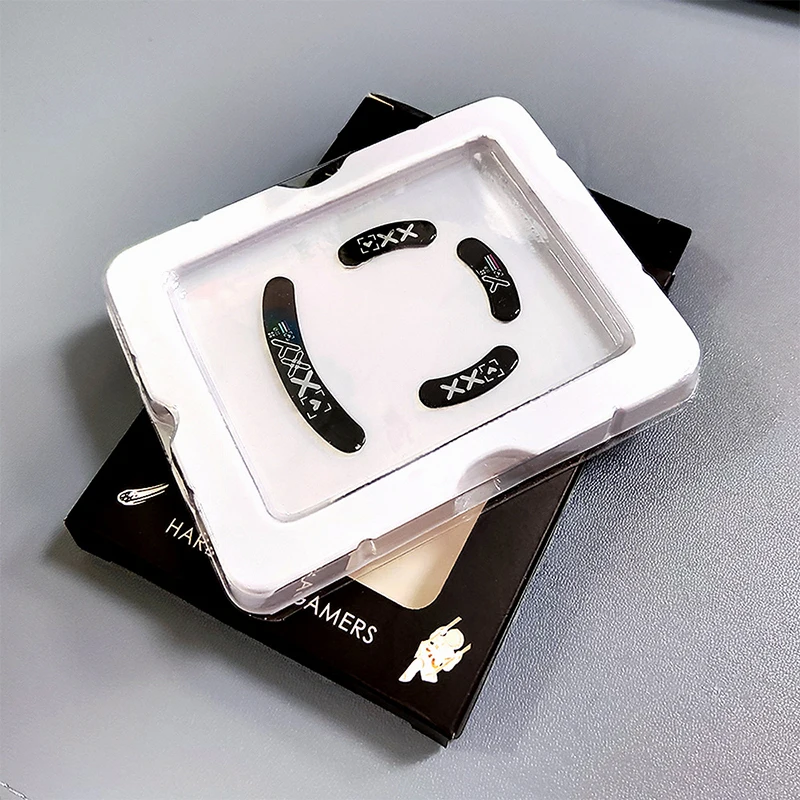 1 Pack Glass Mouse Skates Glide Feet Pads Mouse Feet Sticker For G Pro Wireless Rounded Curved Edges Game Mouse Accessories