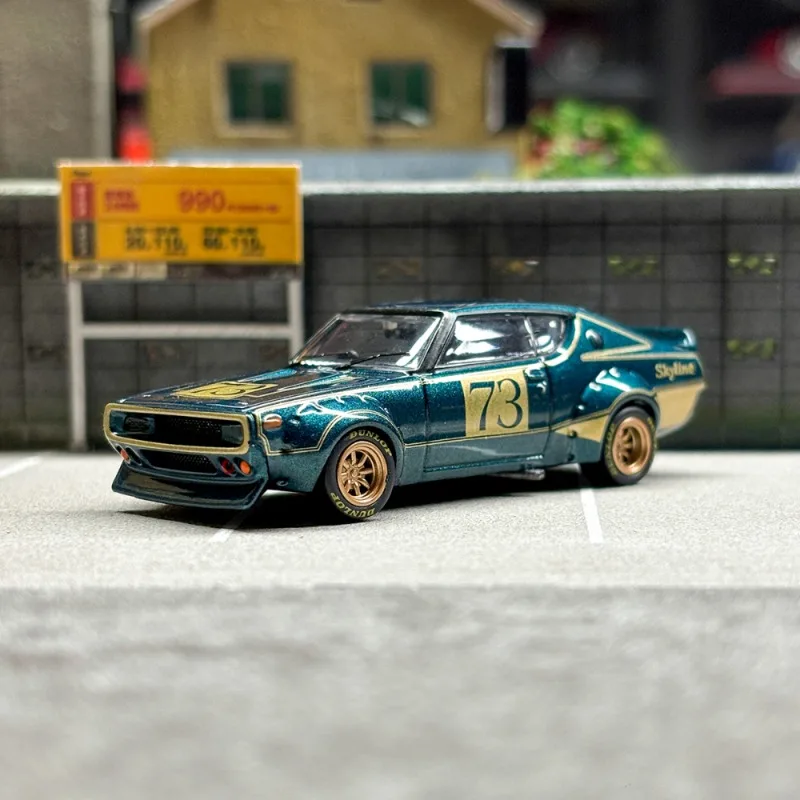 INNO Diecast 1/64 Scale Nissan Alloy Car Model Nissan Skyline 2000 GTR #73 KPGC110 Play Vehicles Toys for Boys Original Box