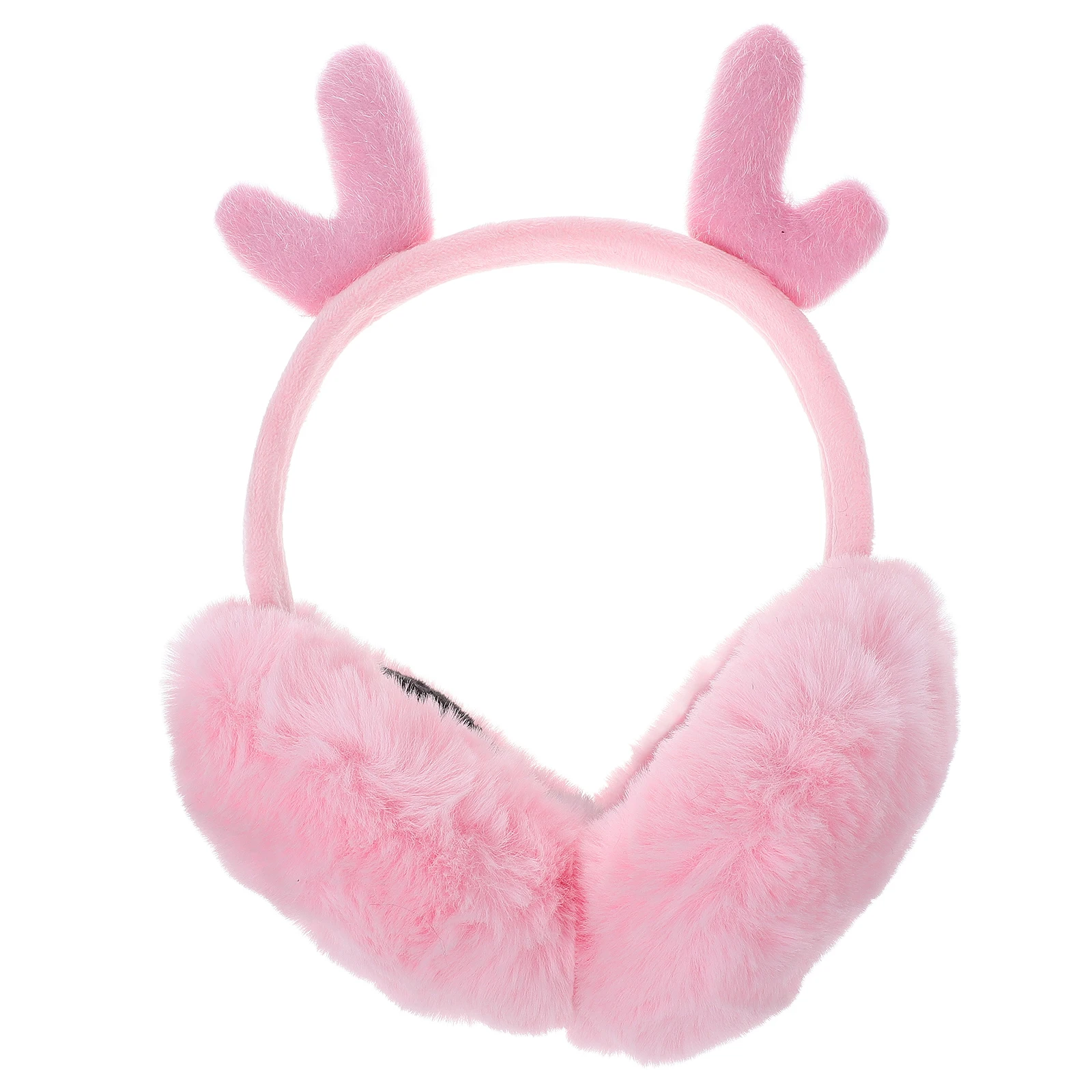 NEW Reindeer Antlers Winter Ear Muffs Cute Plush Warm Muffs Cold Weather Ear Warmer Foldable Outdoor Ear Covers For Cold Weather