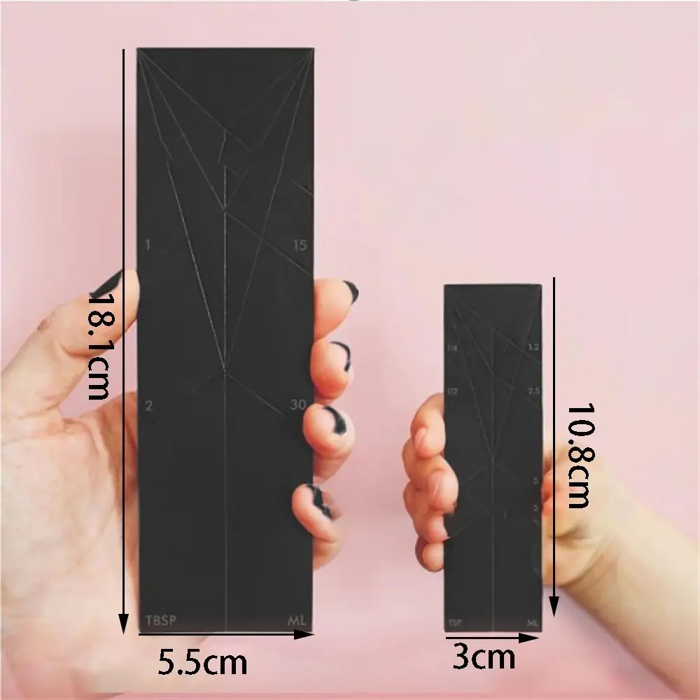 مضلع شقة 3 في 1 قياس الملاعق شقة قياس الملاعق متعددة الوظائف للطي ملاعق شقة قياس الكؤوس الخبز ملعقة كبيرة