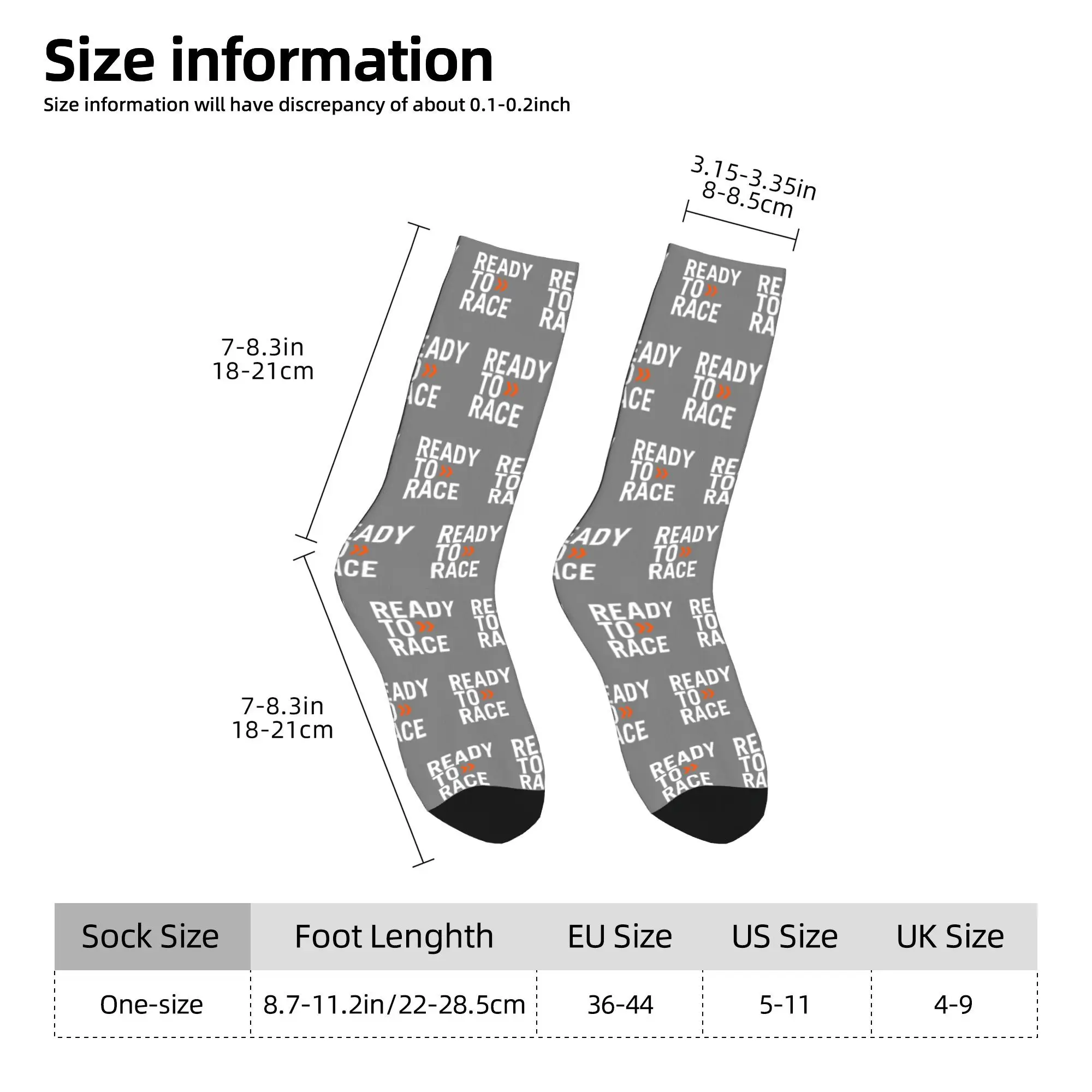Custom Cute Ready To Race Motor Socks Men Women Warm 3D Printed Classical Logo Bike Sports Basketball Socks