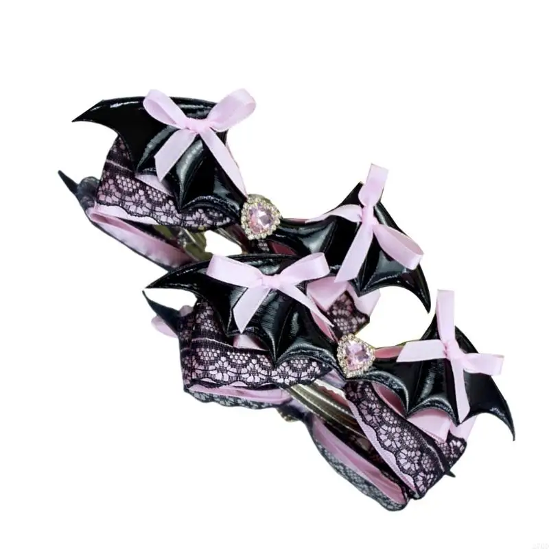 مشابك فيونكات شعر الخفاش للفتيات والنساء قطعتان من إكسسوارات الشعر التنكرية للهالوين #5