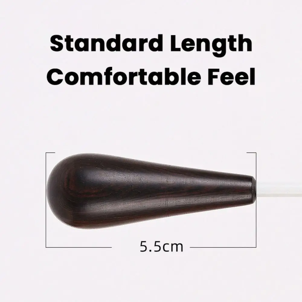 Portable Ebony Wood Concert Baton Texture White Handle Musical Conductor Lightness Stage Music Performances Director Stick