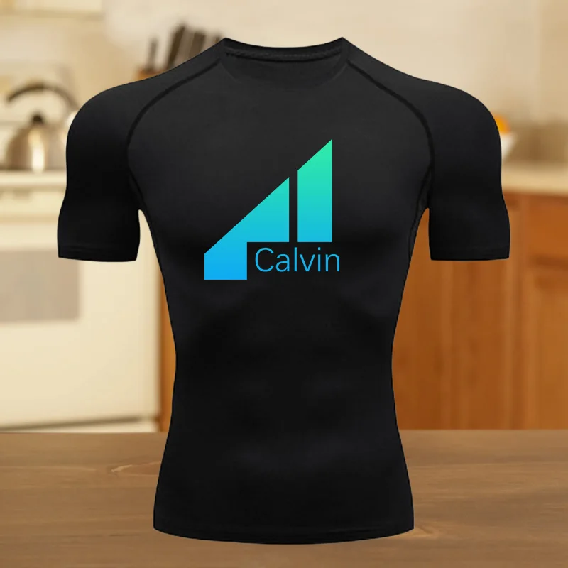 

Мужская компрессионная футболка для фитнеса, бега, спорта, быстросохнущий дышащий костюм с короткими рукавами, эластичная ткань для летних тренировок