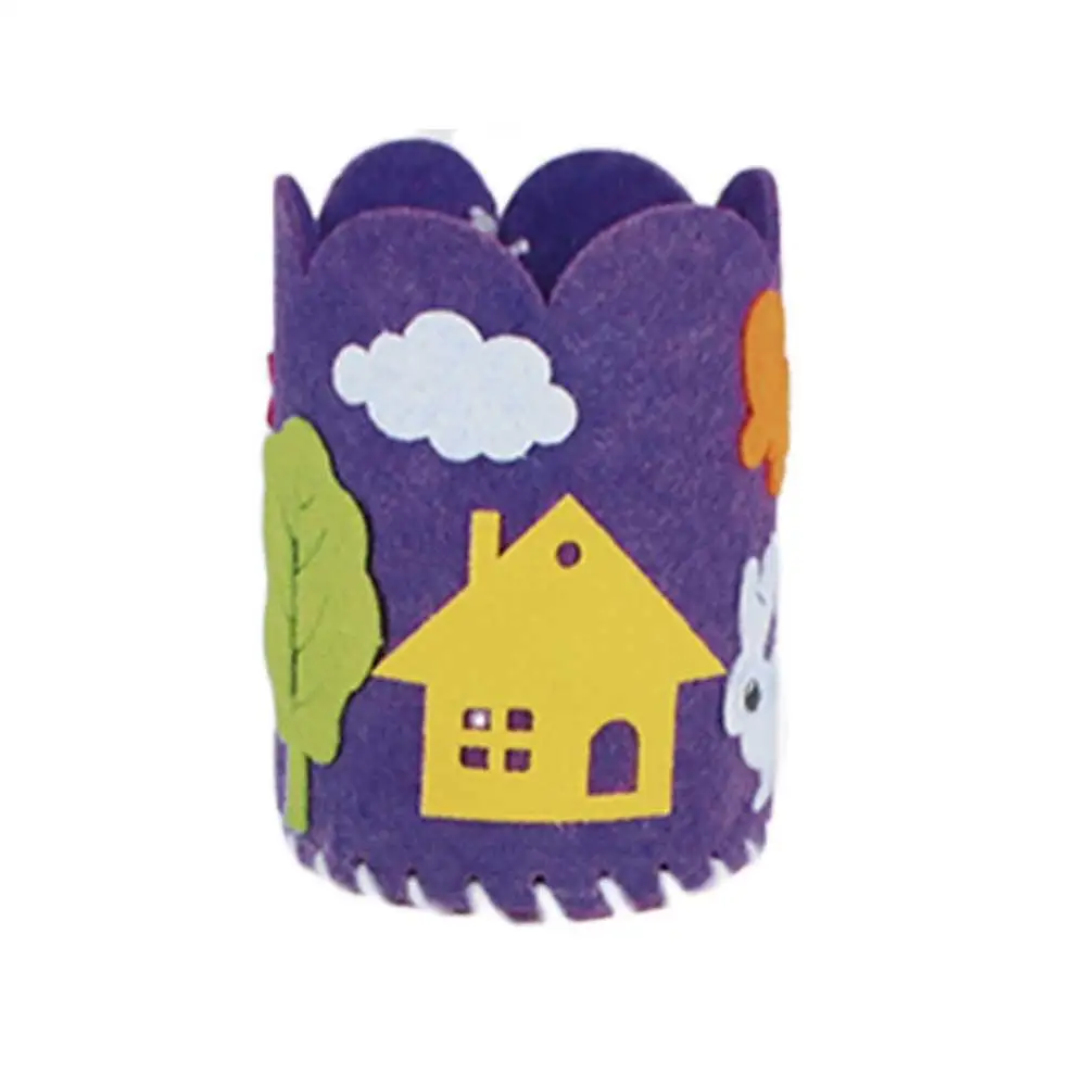 

Creative Arts Crafts For Children Crafts Toys DIY Craft Non-Woven DIY Pencil Holder Handwork Pen Container DIY Pen Holder