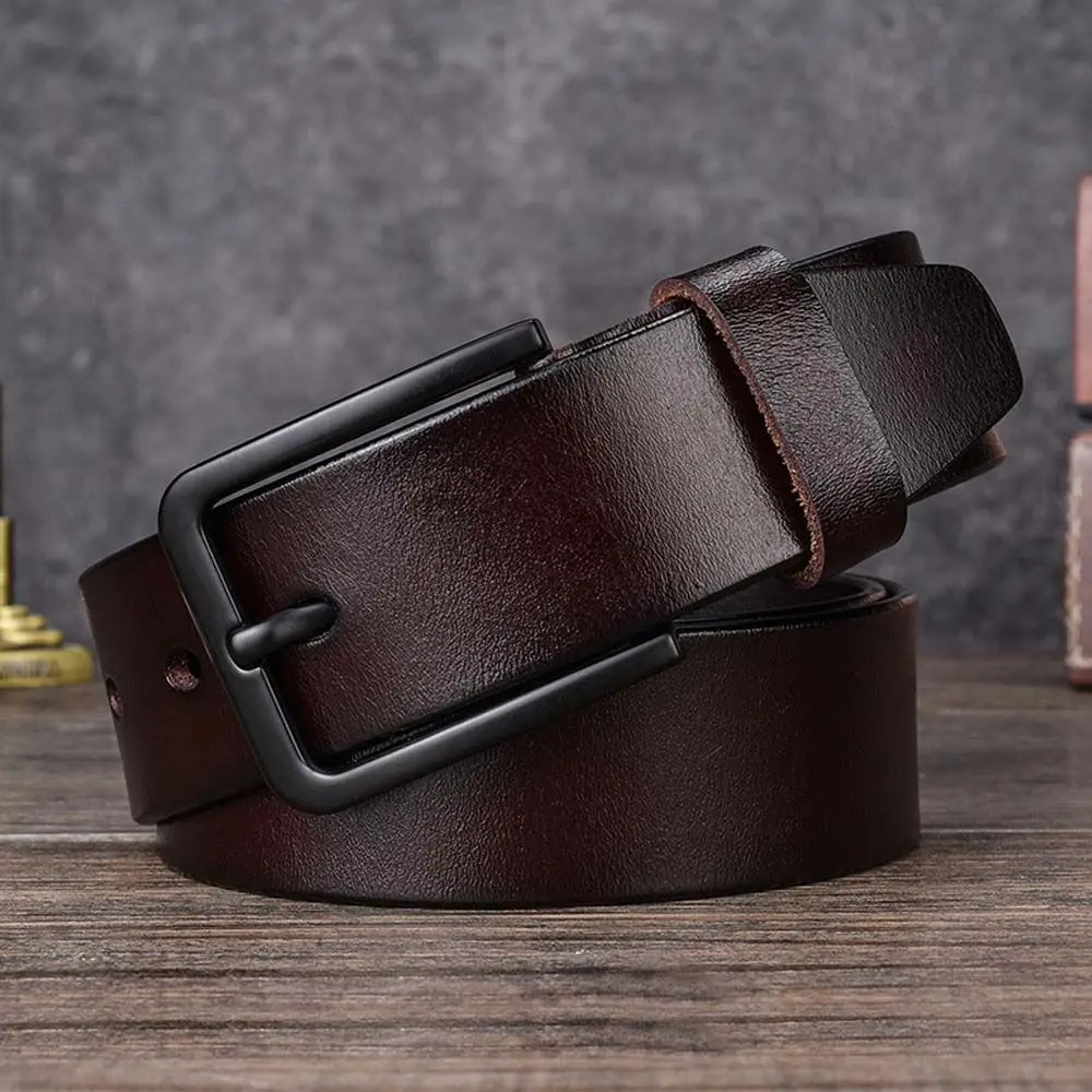 

Fashion High Quality Male Jeans Belts Business Style Cowskin Buckle Waistband Men Belts Genuine Leather Belts Men Waist Strap