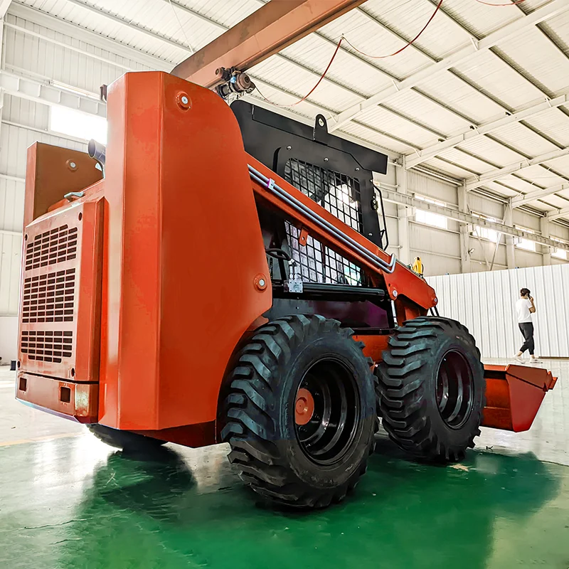 

Free Shipping Mini Skid Steer Loader Cheap Wheel Loader Farm CE EPA Engine Compact Skid Steer Loaders