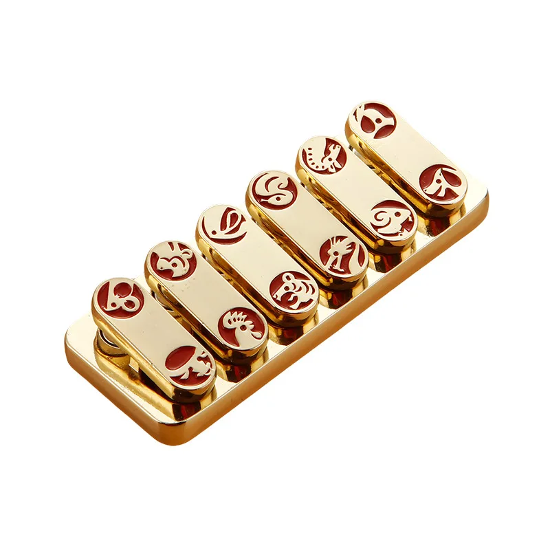 Novo zodíaco magnético slider metal fidget empurrar cartão mini brinquedo sensorial ponta do dedo giroscópio onda sonora descompressão edc adulto brinquedo háptico