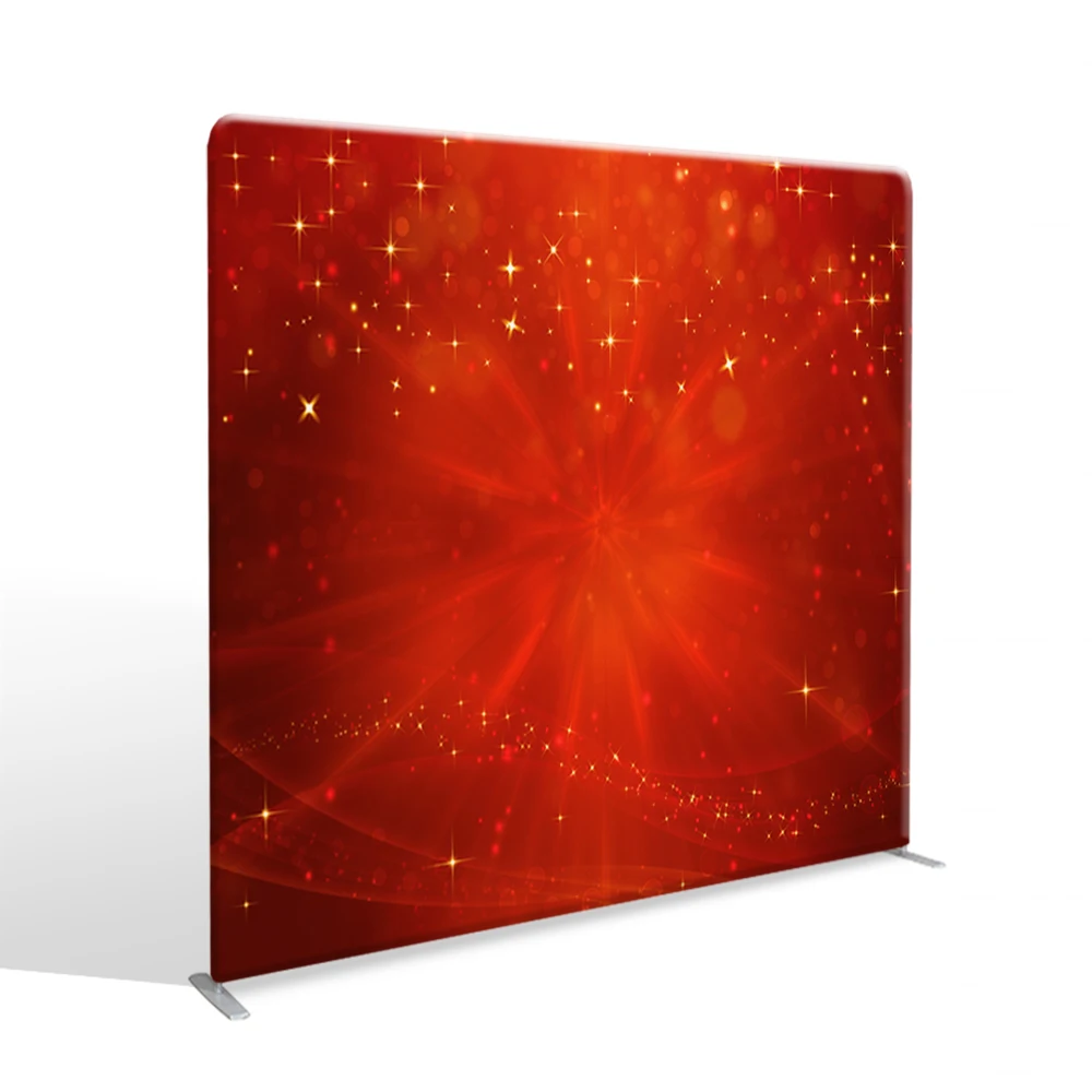 Custom Tension Fabric Photo Booth Backdrop Stand Banner Trade Show Equipment with Aluminum Frame-Pillow Case Backdrop Display