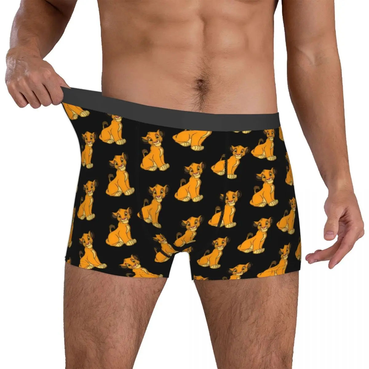 

Мужские трусы-боксеры Custom Liones Anime Kinges Simba: дышащие шорты-трусы